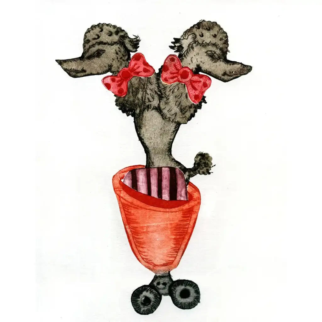 Druckkunst mit Namen "so happy together rot"